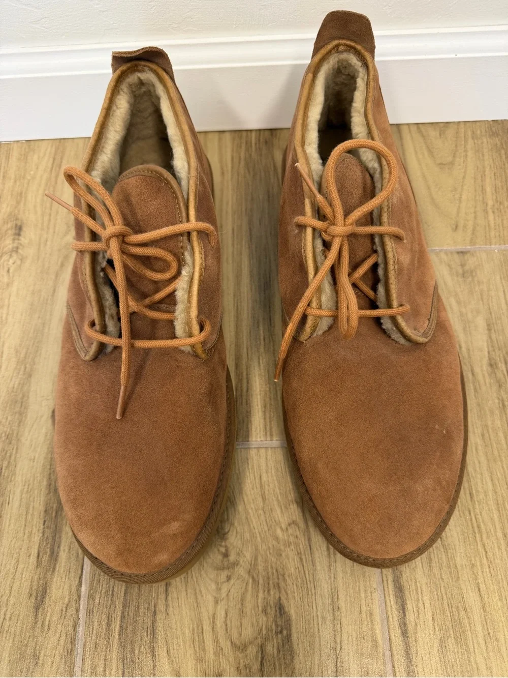 UGG Men's Chestnut Maksim Suede Fully Lined Chukka Ankle Boots Size 15